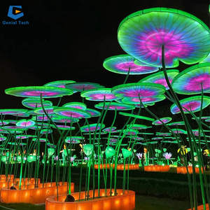 JFL-11 Speeltuin Kerst Outdoor Chinese Lotus Bloem Zijden Lantaarn - Product Image 3