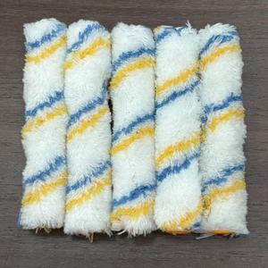 <span class=keywords><strong>Brosse</strong></span> à rouleau à rayures jaunes et bleues de 4 et 6 pouces personnalisable pour le bricolage et la <span class=keywords><strong>peinture</strong></span> industrielle Support OEM - Product Image 5