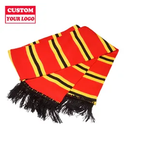 Custom Oem Design Acrylic Woven Knitted Hockey Soccer Fan Unique Eco Windproof Thermal Winter Head Scarf