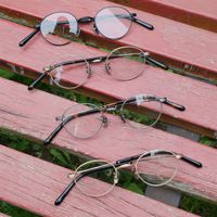 Nouvelles montures de lunettes unisexes en titane rétro, tendance, artistiques, légères, pour verres correcteurs, bloquant la lumière bleue