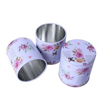 Ensemble de 3 mini boîtes empilables en fer blanc avec couvercle à vis, stockage hermétique pour biscuits et thé, option logo personnalisé