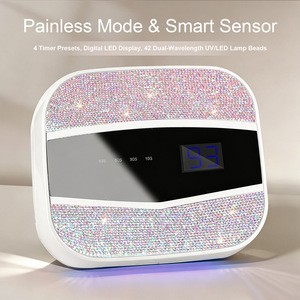 Lampe de séchage pour ongles à strass haute puissance, double source de lumière UV LED, séchoir à vernis gel, vente en gros pour salons - Product Image 2
