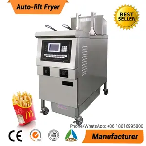 Friteuse commerciale automatique avec système de filtration à huile, appareil à ouverture automatique avec panier