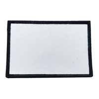 Patchs vierges personnalisés en feutre surjeté avec crochet velcro, écologiques, pour transfert par sublimation thermique