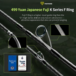 Ecooda Protolure CC 1.95m-2.28m 2sec. Canne à pêche pour la pêche en eau douce et en eau salée, pour la pêche au poisson-chat, au poisson mandarin, au bar à grande bouche, lancer - Product Image 5