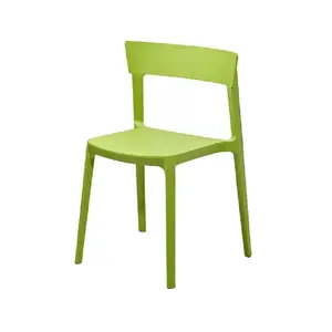 Moderne einfache Esszimmerstühle Design Heimmöbel bester Preis bunter Esszimmer stapelbarer Harter Kunststoff-Stuhl Großhandel Chaisenofel