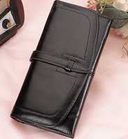 Nouveau style portefeuille long zippé en cuir véritable pour femme, style européen et américain, avec protection RFID