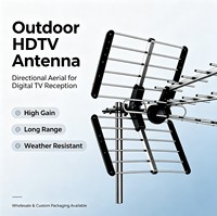 هوائي تلفزيون رقمي أرضي UHD-8901 ثلاثي الموجهات عالي الكسب للاستخدام الخارجي UHF