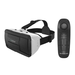 VRSHINECON G06B + B03 핸들 VR 안경 전화 3D 가상 현실 게임 헬멧 헤드 착용 디지털 안경