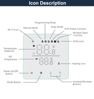 Thermostat intelligent Wi-Fi RKHK Tuya avec écran LED pour chauffage de l'eau, prix usine, bonne qualité, contrôle vocal via l'application Tuya pour chambre et hôtel