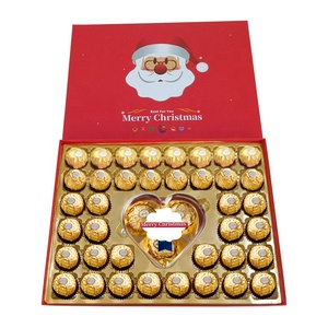 Hộp Đựng Kẹo Sô Cô La Bánh Quy Thực Phẩm Tùy Chỉnh Giáng Sinh Nắp Và Đáy Hộp Quà Tặng Bằng Giấy Bộ Hộp Sô Cô La Kèm Túi Giấy - Product Image 1