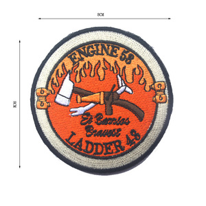 Team 10-Parche Bordado de Hierro para Sombreros, Insignia de Bombero de Acción de Ala Roja, Escalera de 43, 1, 2, 1, 2, 3 - Product Image 3