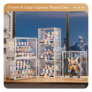 Dayooh biểu tượng tùy chỉnh rõ ràng <span class=keywords><strong>Acrylic</strong></span> Mô hình xe ô tô hiển thị trường Hợp Stackable chống bụi hiển thị trường hợp hiển thị trường hợp cho con số - Product Image 5