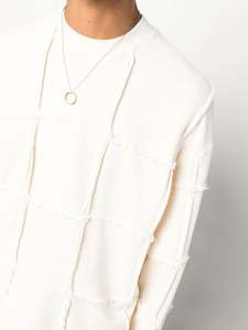 Suéter de manga larga con cuello redondo a rayas y logotipo personalizado de Color sólido para hombre nuevo de alta calidad personalizado para hombre - Product Image 4