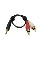 Cable Divisor en Y de Audio y Video de Alta Gama Banana, 2 a 2, para Auto, HDTV, Altavoces, Reproductor de DVD, Cine en Casa, Conectores Chapados en Oro, PVC