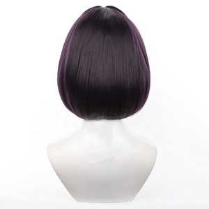 ขายส่งBungoสุนัขท่องเที่ยววิกผมคอสเพลย์35ซม.สั้นสีม่วงเข้มสังเคราะห์อะนิเมะฮาโลวีนปาร์ตี้อะคิโกะYosanoคอสเพลย์วิกผม - Product Image 5