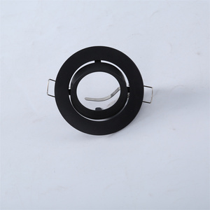 Cadre de downlight mr16 encastré à surface conique <span class=keywords><strong>plate</strong></span> à tête unique avec anneau intérieur réglable <span class=keywords><strong>pour</strong></span> ampoules led gu10/gu5.3 - Product Image 5