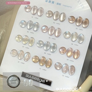 Gel à ongles effet œil de chat mouillé Bunch Color 2026, nouvelle couleur nude, perles de verre scintillantes effet <span class=keywords><strong>eau</strong></span> bouillante, Haley Nail Art, imperméable - Product Image 4