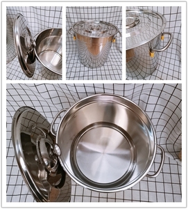 28cm de acero inoxidable olla caliente con vidrio templado tapa - Product Image 5