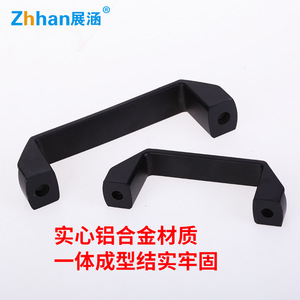 มือจับอลูมิเนียมอัลลอยสีดำ Zhan Han ขนาด 180 มม. 120 มม. 90 มม. สำหรับติดตั้งบนพื้นผิว ฮาร์ดแวร์สำหรับบานตู้ - Product Image 3
