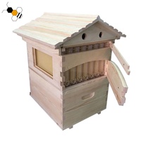 Ruche en Bois Chinoise à Flux Automatique 2, Boîte à Miel d'Abeilles Automatique à Écoulement Libre pour Abeilles à Miel