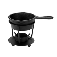 Chauffe-cire en forme de chaudron avec support métallique, brûleur à huile en métal, chauffe-cire, support pour bougie chauffe-plat pour diffuseur d'arômes et d'huiles essentielles