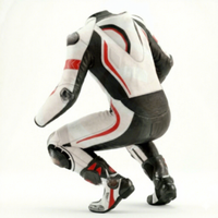 Combinaison de course moto pour homme à manches longues, imprimée, personnalisable, en cuir blanc, noir, rouge, respirante, pour toutes les saisons