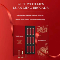 Coffret cadeau de rouge à lèvres mat vegan bio de luxe personnalisé, longue tenue, waterproof, application facile, marque privée