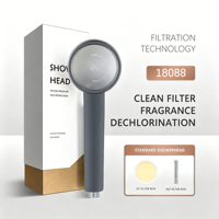 Pommeau de douche mural à haute pression avec filtre ACF, économie d'eau, design Gulf Area, enrichi en vitamine C et parfumé, pour une douche pluvieuse filtrée