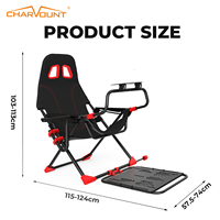 Simulateur de course PS5 : Cockpit pliable avec siège réglable, configuration complète pour le jeu et la conduite, idéal pour le sport et les clubs.