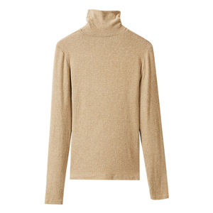 Camiseta térmica de terciopelo con cuello alto y forro polar para <span class=keywords><strong>mujer</strong></span>, ajustada, de manga larga, informal, de alta elasticidad, con diseño de copo de nieve - Product Image 5