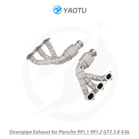 Manifold Knalpot Performa YT Dengan Katalis dan Pelindung Panas Kompatibel dengan 991 GT3 3.8L 4.0L Suku Cadang Tuning Otomatis