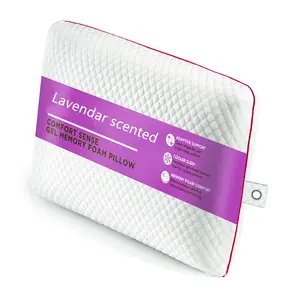 Belüftetes Kühlgel Lavender Infused Memory Foam Kissen-Lavendel ätherisches Öl Duft zur Entspannung