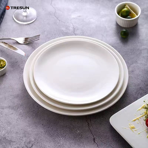 Plato de Porcelana Blanco Liso con Logotipo Personalizado, <span class=keywords><strong>Vajilla</strong></span> para Restaurante, Platos de Cerámica - Product Image 2