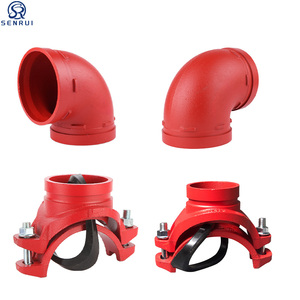 Raccords de tuyauterie en fonte ductile <span class=keywords><strong>pour</strong></span> la protection incendie, adaptateur à bride rainurée - Product Image 1