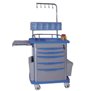 Chariot d'urgence hospitalier multifonctionnel Chariot médical à poignée en alliage d'aluminium Chariot d'allaitement en plastique ABS pour centre d'urgence - Product Image 3