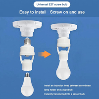 Support de lampe à infrarouge E27 en matériau PC ignifuge avec capteurs de mouvement PIR et de présence humaine AC 100-240V