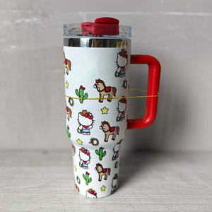 Cartone animato 40oz Stan coppette acqua invernale tazze di paglia in acciaio inox tazza con manico da viaggio auto isolato tazza di caffè - Product Image 3