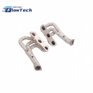 ท่อร่วมไอเสียสแตนเลส SS304 พร้อมแผ่นกันความร้อนสำหรับ Porsche 987 981 2.7L 3.4L - Product Image 6