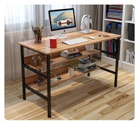 Bureau d'ordinateur blanc, vente en gros, pas cher, avec étagère