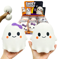 Anti-stress souple en forme de fantôme sur le thème d'Halloween, mignon et kawaii, Nexhao, couleur personnalisable