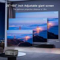 Mini Proyector portátil Native 1080P Home Cinema Android WIFI Pantalla de espejo Proyectores Full Hd 4K Smart Tv Proyector LED para exteriores