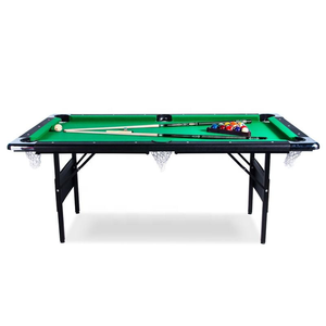 Mesa <span class=keywords><strong>de</strong></span> <span class=keywords><strong>Billar</strong></span> Plegable <span class=keywords><strong>de</strong></span> 6 pies con Riel <span class=keywords><strong>de</strong></span> Goma y Amortiguación, Semiansamblada, para Entretenimiento en el Hogar - Product Image 1