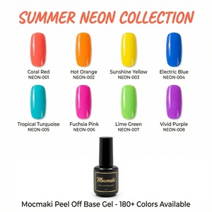 Mocmaki – Base Coat Néon Peel-Off d'Été 15ml en Gros, Logo Personnalisé, Facile à Retirer, Vernis à <span class=keywords><strong>Ongles</strong></span> Gel UV Non Toxique - Product Image 3