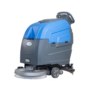 Professional Commercial 19 inch Self-propelled Floor Scrubber Supplier Pavement Electric Floor Cleaning Machine with 62L/67L Tan