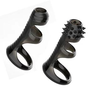 واقي ذكري مطور رخيص لتأخير القذف للذكور - حلقة للكرنس - واقي ذكري من السيليكون قابل لإعادة الاستخدام للرجال - Product Image 1