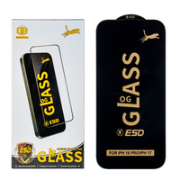 Protection d'écran en verre trempé OG ESD transparent antistatique en aluminium de haute qualité 0,4 mm, dureté 9H, bord 3D pour 17 Air 16 15 14 13