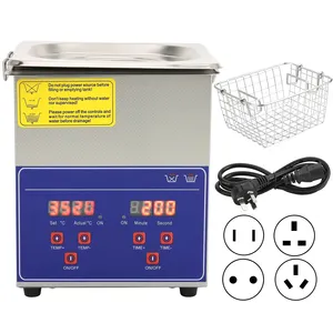Pembersih ultrasonik elektrik portabel, alat rumah tangga Ultrasound piring untuk mesin cuci portabel