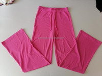 Ensemble de pyjamas rayés en coton et bambou avec logo personnalisé, rose, manches longues, décontracté, ample, respirant, léger, vêtements de nuit pour femmes