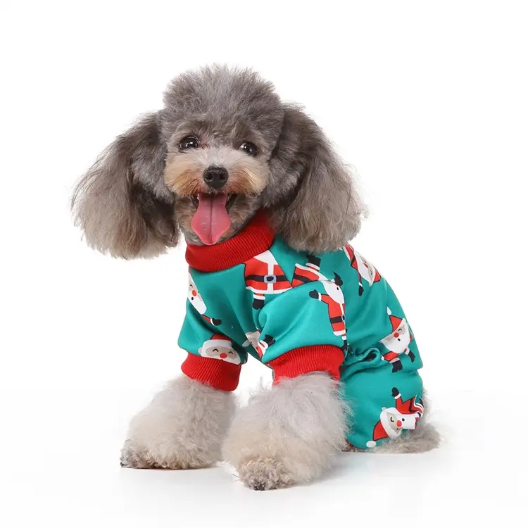 Natale pupazzo di neve produzione di abbigliamento per animali domestici Private Label cane vestiti famiglia pigiama cristo con cane